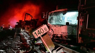 日本群馬縣逾50車連環相撞-引發大火釀1死26傷