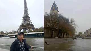 河南阿伯曬巴黎-隨手拍-引爆網絡-網民-塞納河像-村頭水溝