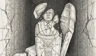 伊朗局勢-哈梅內伊網上發帖將特朗普畫成崩坍石棺-狠批-遲早被推翻