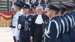 多圖-法律年度開啟典禮舉行-張舉能檢閱儀仗隊