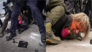 ICE槍殺女子案-當局大肆拉人記者也-中招--被捕不忘專業將相機擲給行家