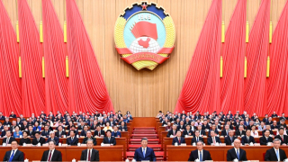 全國兩會-全國政協十四屆四次會議開幕-習近平等黨和國家領導人出席大會