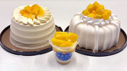 4款芒果蛋糕甜品新登場-Mochi皮芒果巴斯克芝士-泰式椰子軟心蛋糕-糯米飯甜品杯