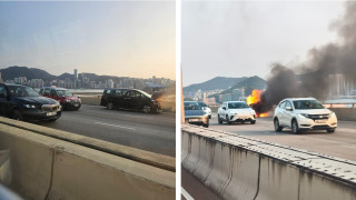 有片-觀塘繞道七人車自焚-司機陷半昏迷送院搶救