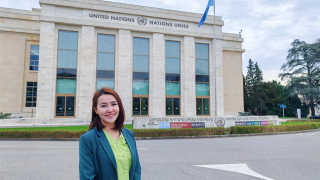 文體旅局媒體主任黃穎君出席聯合國會議-警惕日本軍國主義-守護和平人權