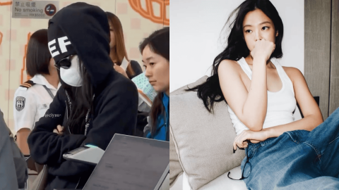 Jennie離港不情願除口罩配合安檢-網民怒轟黑面擺架子
