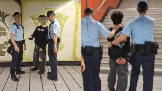 有片-長沙灣站男子偷拍裙底被途人合力擒獲-受害者激動怒罵-畀我影你個樣