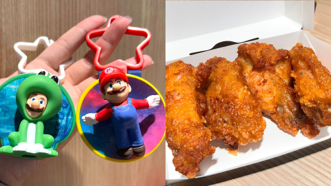 有片-麥當勞x-Super-Mario新推10款開心樂園餐匙扣-全新蜜糖雞翼-星星薯餅-瑪利歐銀河包裝