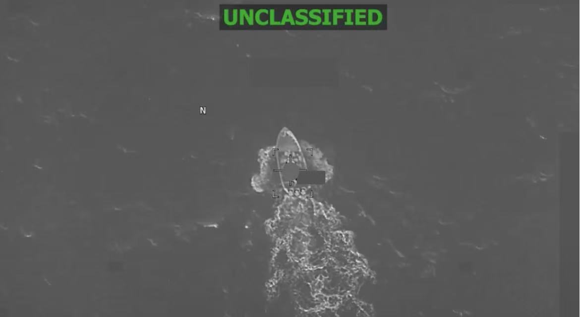 有片｜美軍東太平洋打擊所謂「販毒船」　船上3人死亡