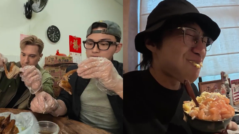 試真D-周嘉洛朱敏瀚挑戰-惡爆老闆娘-吳業坤挑戰榴槤飯表情崩潰