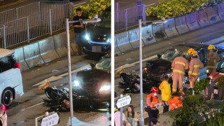 紅磡4車相撞鐵騎士頭傷送院-私家車司機涉醉駕被捕