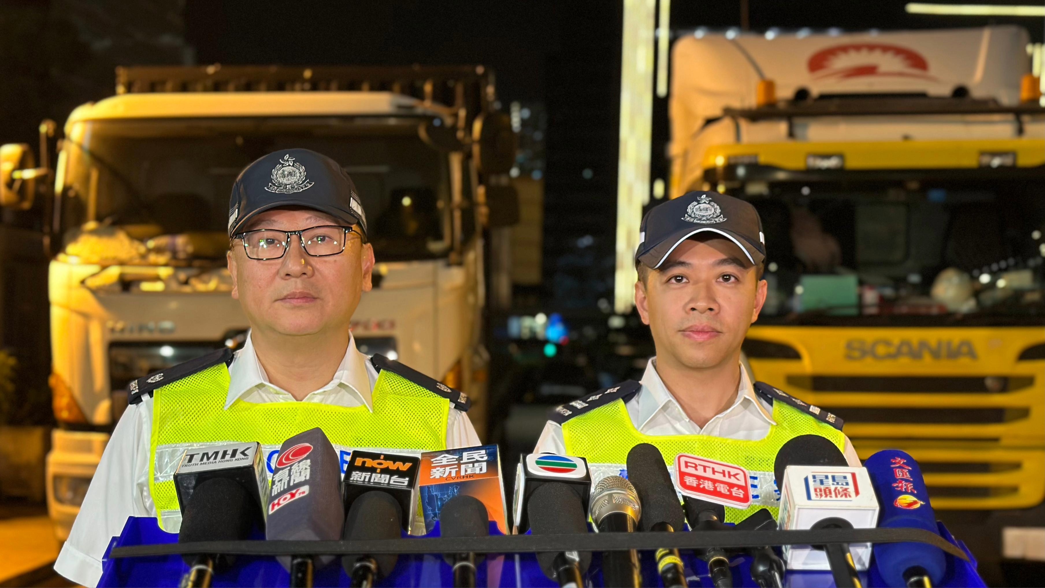 兩貨車中九龍繞道超速追逐-兩司機涉危駕昨被捕
