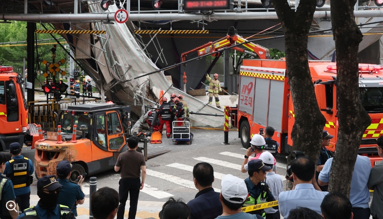 南韓首爾西小門高架橋拆除工地發生坍塌-釀1死7傷