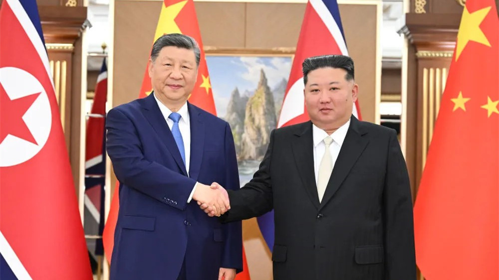 習近平與金正恩舉行會談-就發展中朝關係提出四點意見