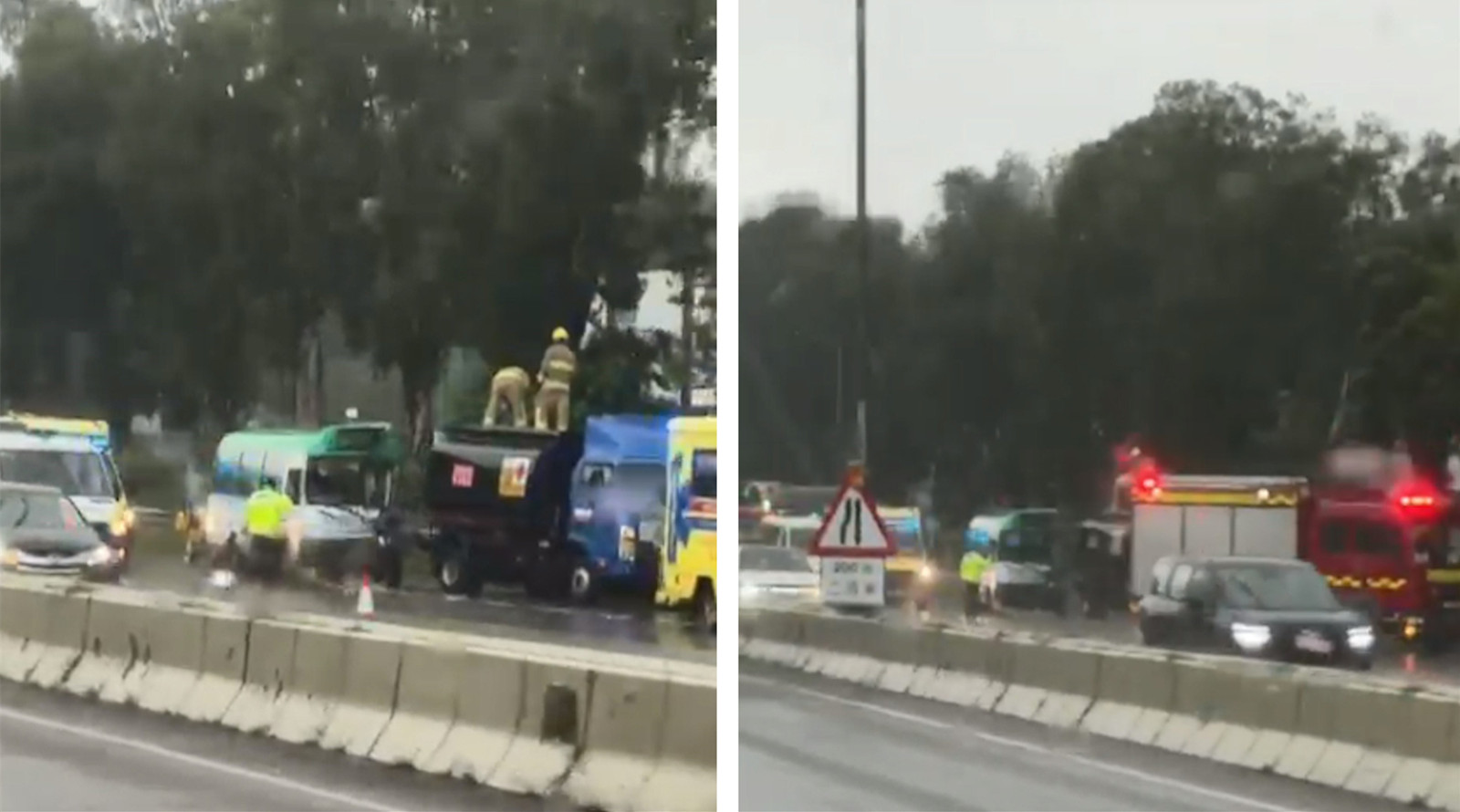 粉嶺公路小巴與運油車相撞-至少四傷其中一人嚴重