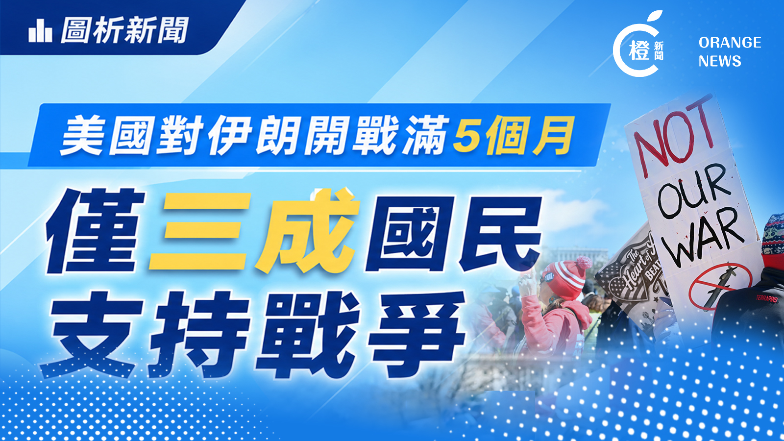 圖析新聞-美國對伊朗開戰五個月-民調指僅三成國民支持戰爭