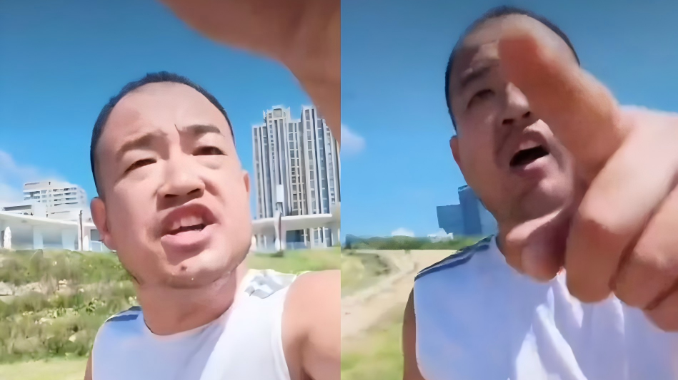 有片-青島男搭訕女遊客遭拒後追罵6分鐘-警立案調查違法行為人已到案