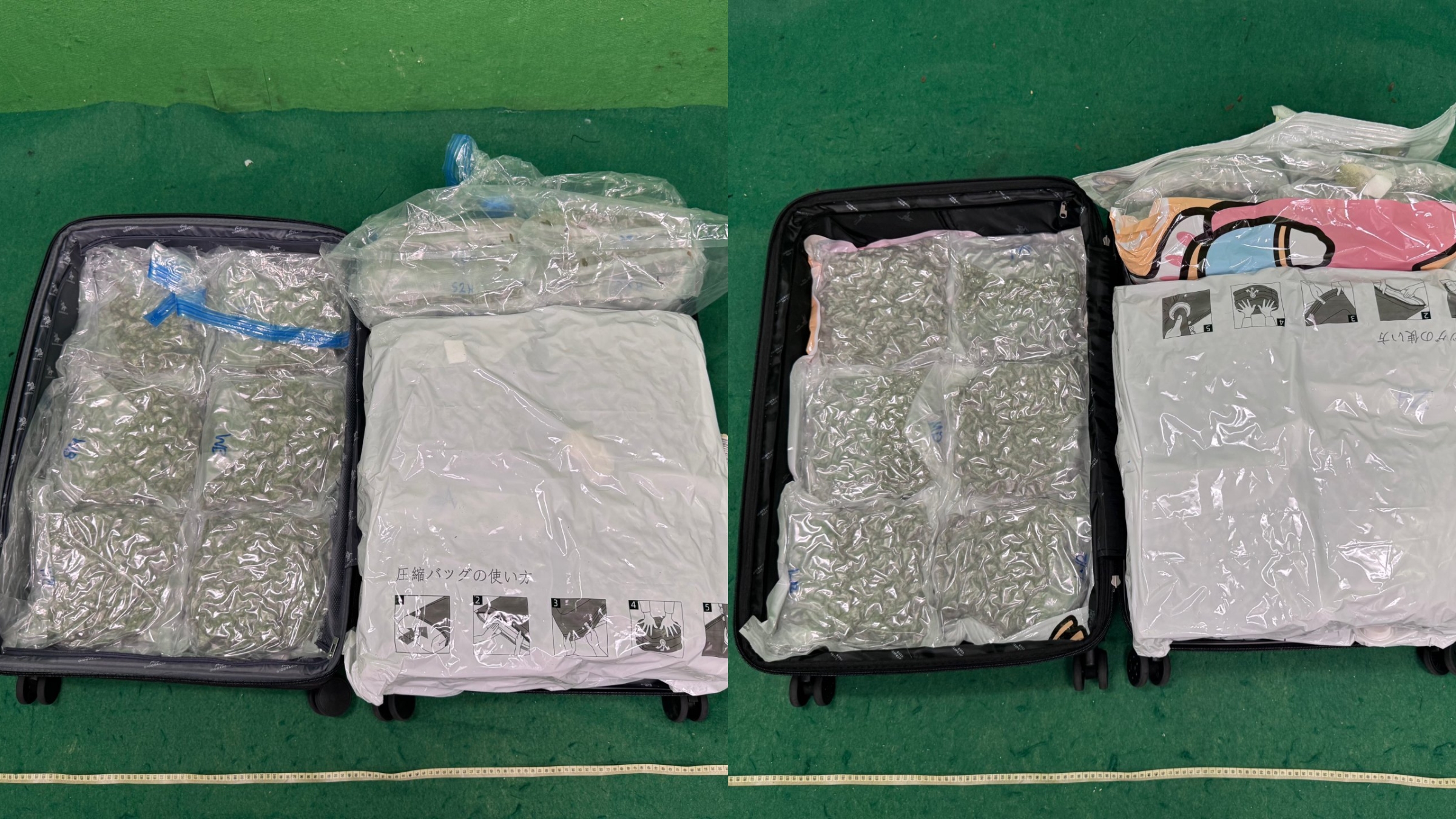 海關機場檢獲約820萬大麻-拘捕19歲轉機英國男