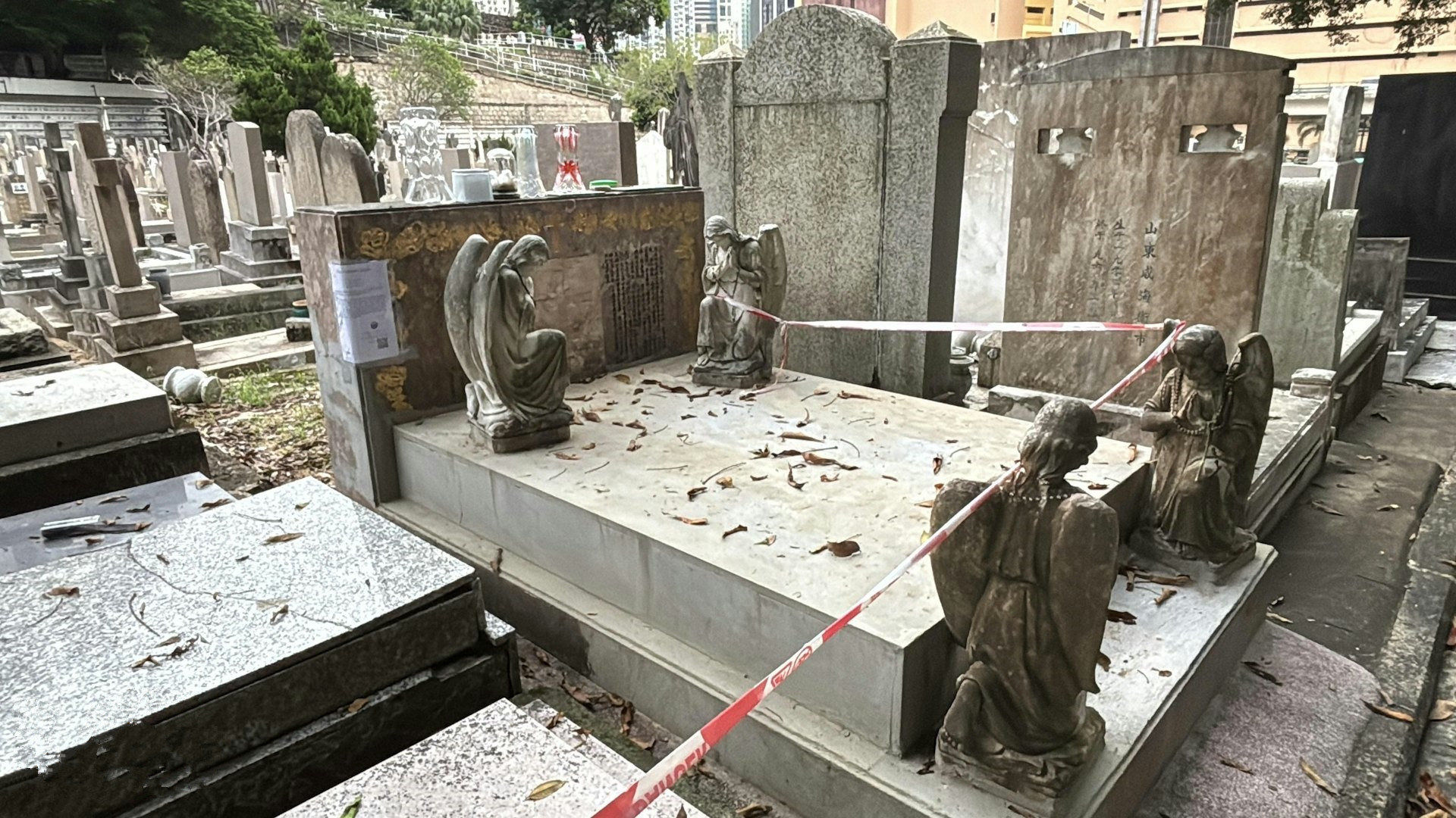 跑馬地墳場被破壞-影后林黛墓遭殃-87歲退休漢被捕