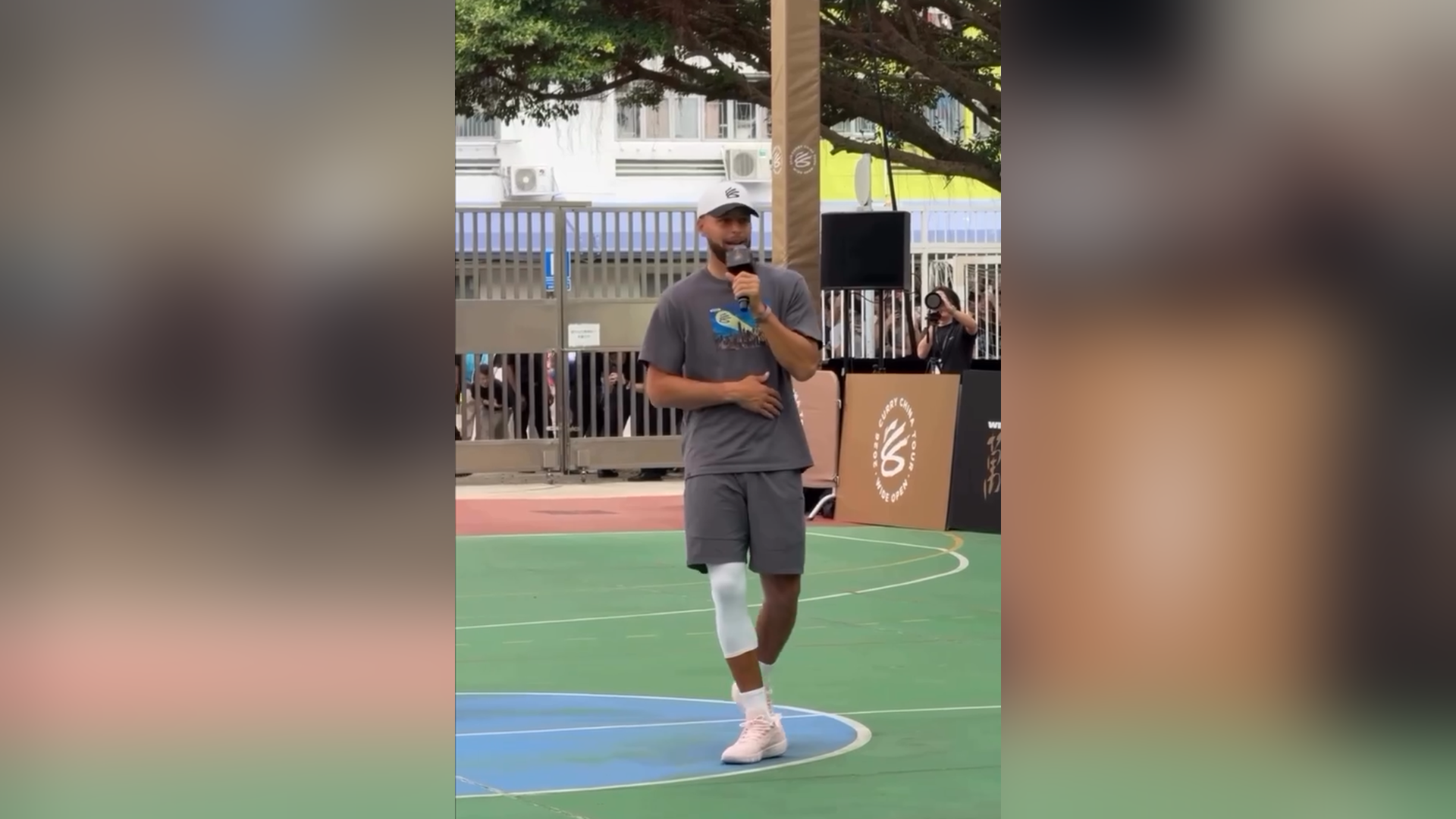 有片-NBA巨星居里快閃訪港-屯門中學與學生交流尖沙咀出席活動