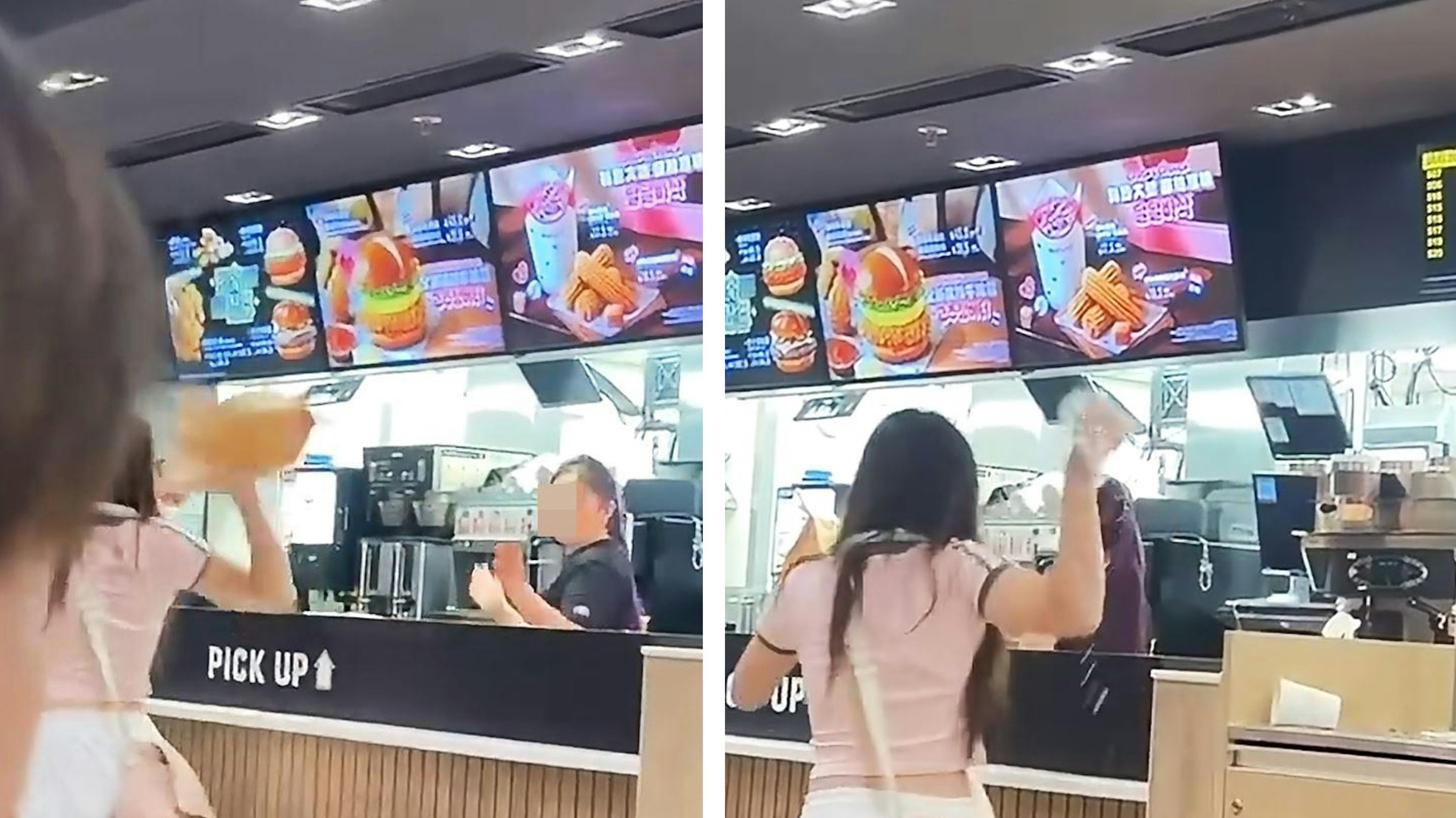 馬鞍山麥當勞少女疑不滿服務態度潑水掟食物-女職員頭暈不適送院