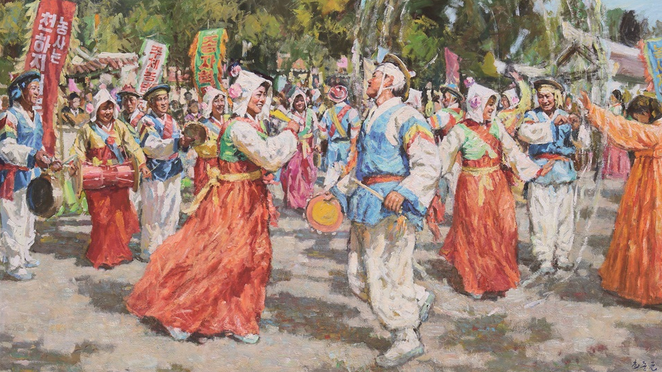 28幅油畫呈現日常人文面貌--從另一個角度看朝鮮-畫展揭幕