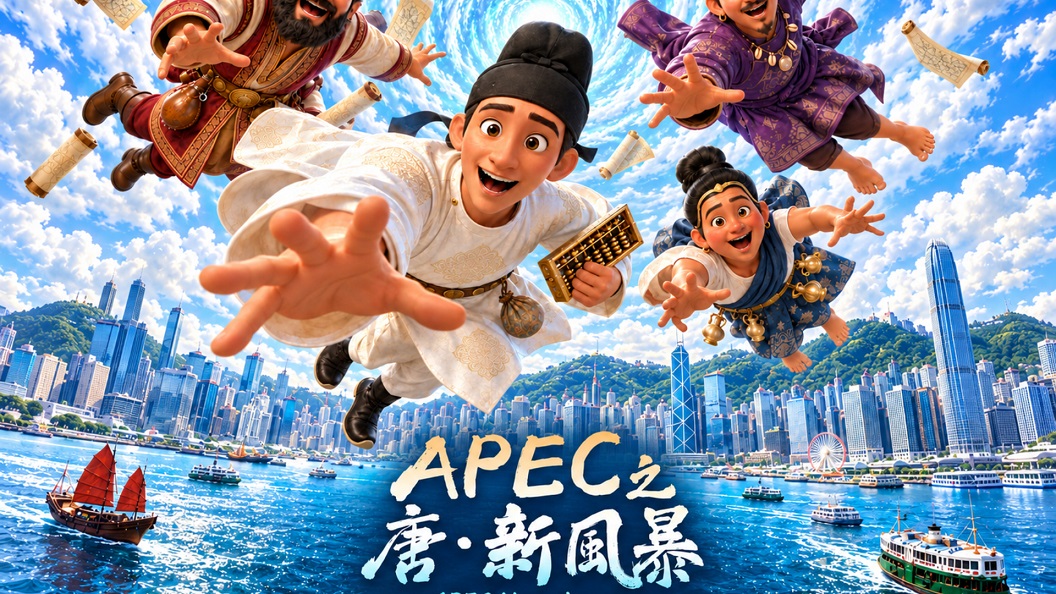 有片-網民製作AI動畫-唐代士子遊香港-都關心APEC財長會