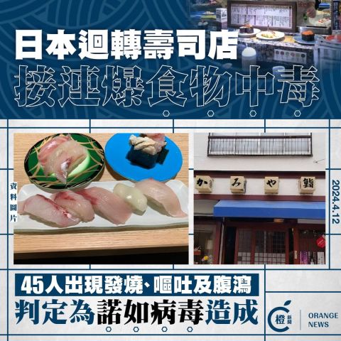 食物中毒｜日本連爆壽司店食安事件　東京首例壽司含「庫道蟲」